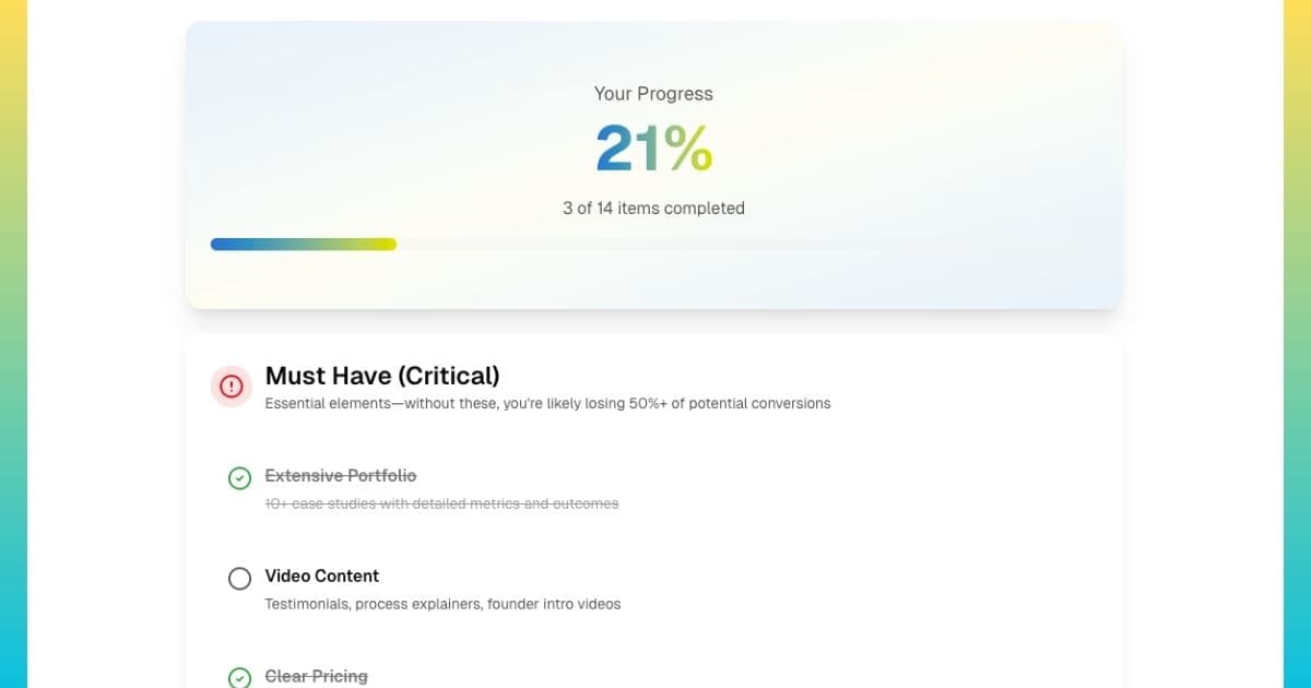 Landing page checklist for a high-converting website